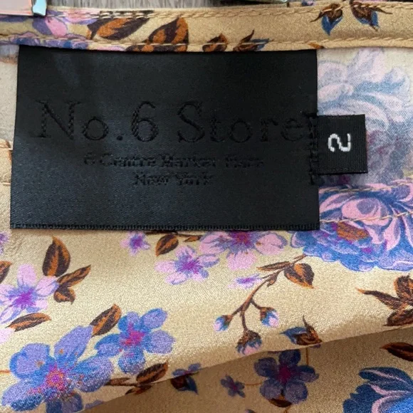 No.6 New York Silk Bohemian Floral Dress - Picture 5 of 7